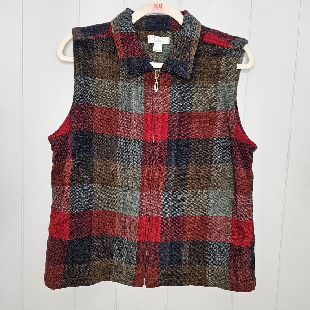 Christopher & Banks‎ Large Vest Soft Velvety Material